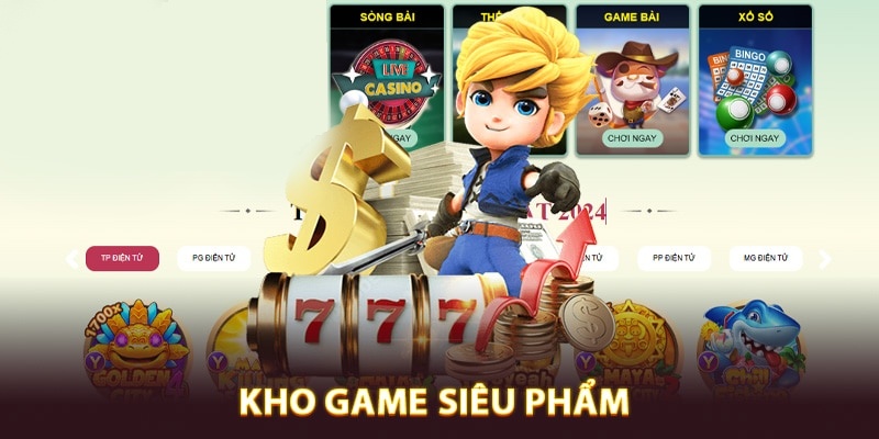 Kho game đồ sộ, cập nhật mới liên tục